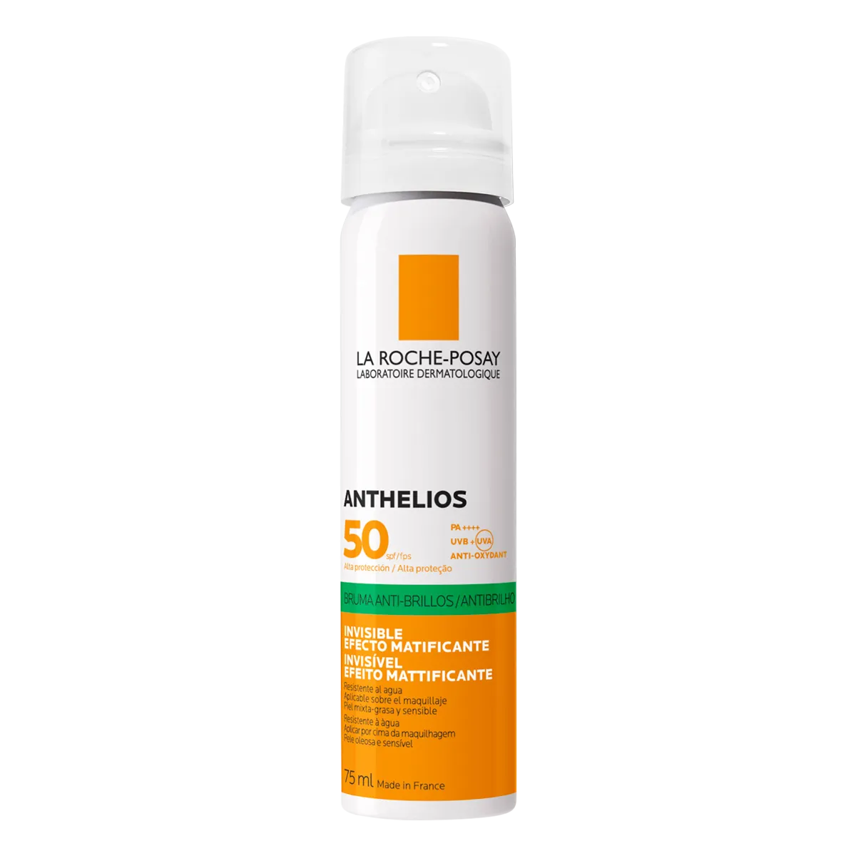 Spray invizibil matifiant cu protectie solara SPF 50 pentru fata Anthelios, 75 ml, La Roche-Posay