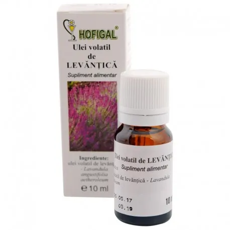 Ulei volatil de levantica (lavanda), 10 ml, Hofigal