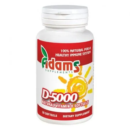 Vitamina D-5000, 30 capsule, Adams Vision