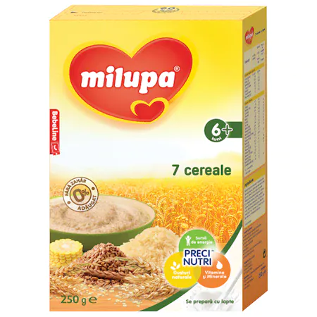 Milupa Bio 7 cereale fara lapte x 250 grame