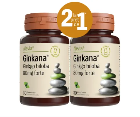 Ginkgo Biloba 80mg x 30cp+30cp Alevia