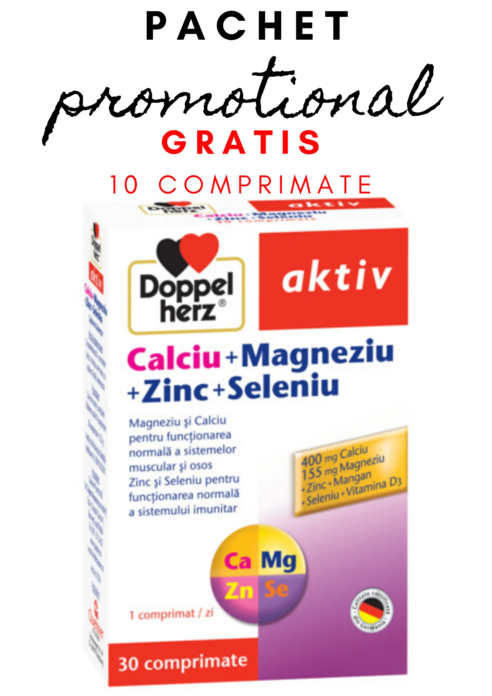 DOPPELHERZ-AKTIV CA+MG+ZN+SE X 30CP +10 CP