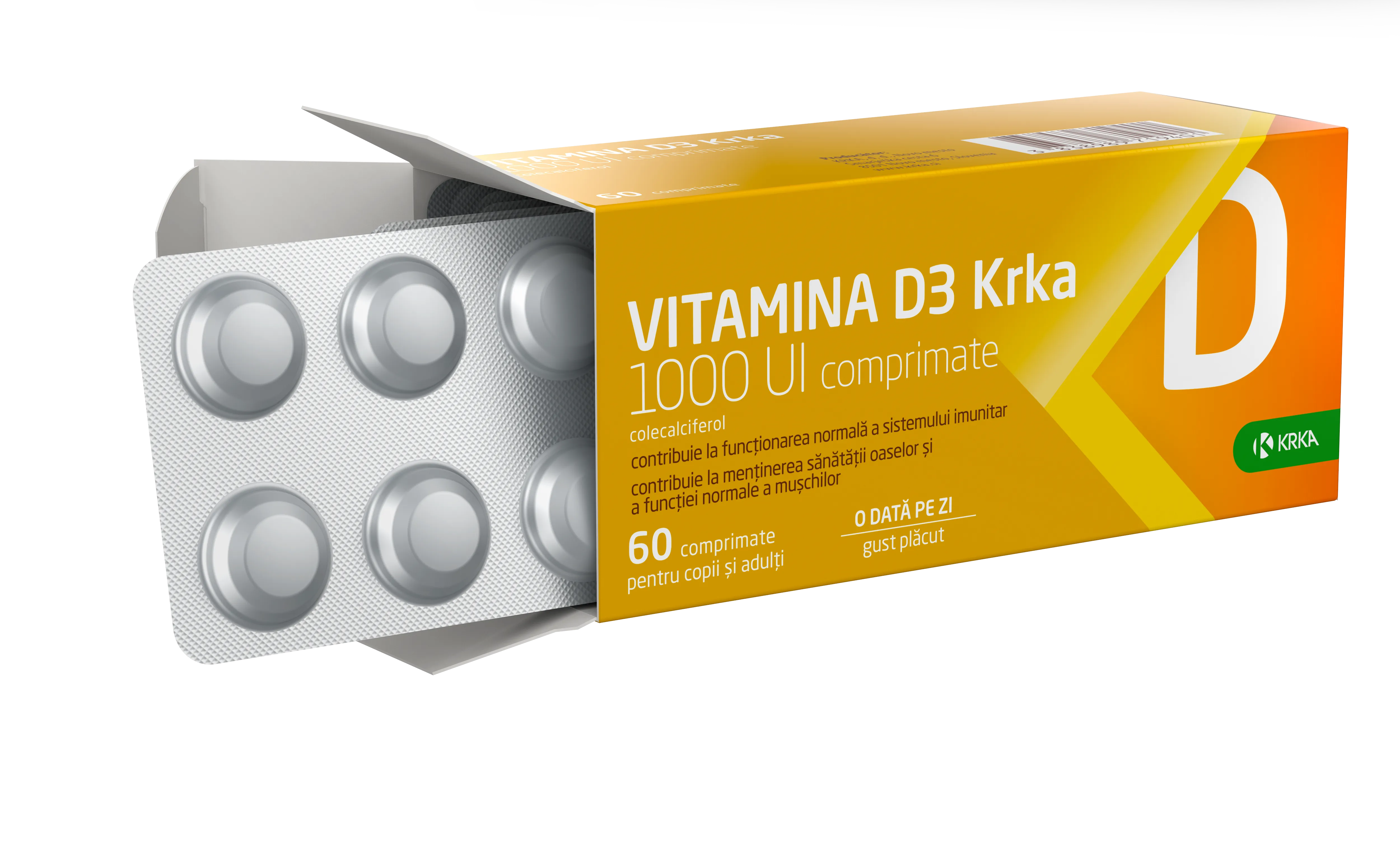 Vitamina D3 1000 UI x 60 comprimate