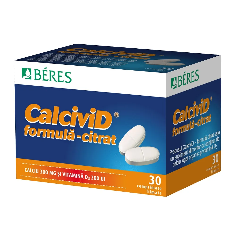 Beres Calcivid Citrat 30 comprimate