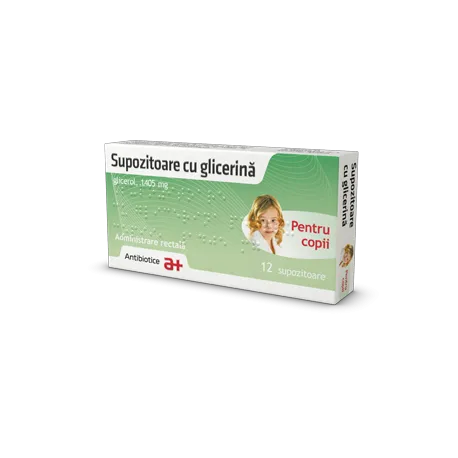 SUPOZITOARE CU GLICERINA PT  COPII x 12 SUPOZ. 1405mg ANTIBIOTICE SA