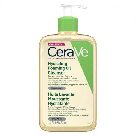 CeraVe Ulei de curatare spumant si hidratant piele normal-mixta, 473ml