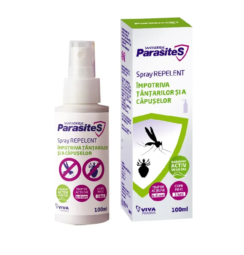 SPRAY CONTRA TANTARI SI CAPUSE SANTADERM PARASITES, 100 ml