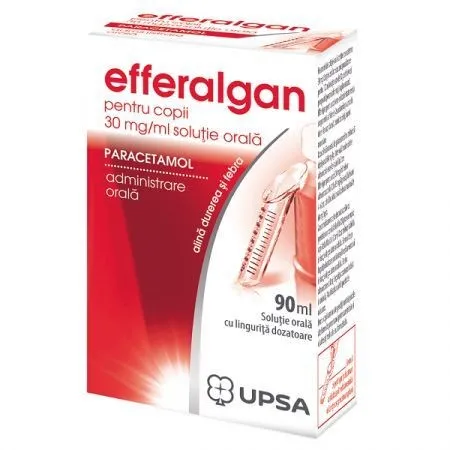 EFFERALGAN COPII 30MG/ML SOLUTIE ORALA 90ML