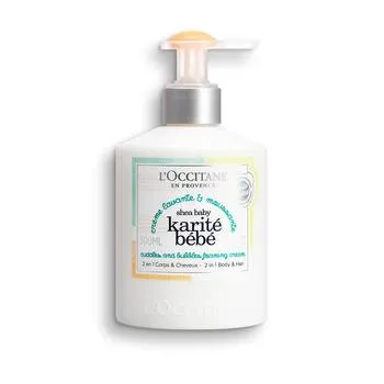 Spuma crema pentru corp si par Shea Baby, 300ml, L'Occitane