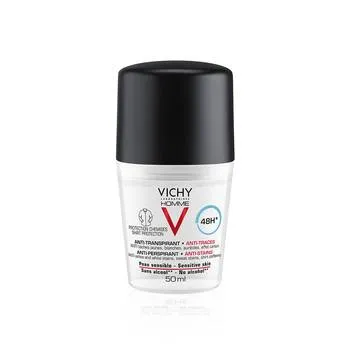 Deodorant roll-on pentru barbati anti-urme 48h Homme, 50ml, Vichy