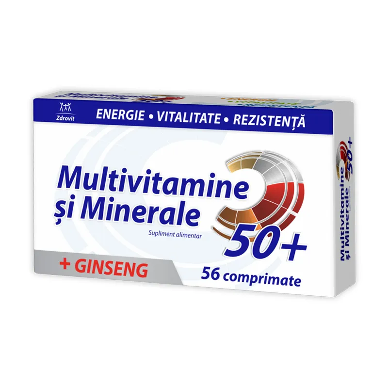 Multivitamine si Minerale cu Ginseng 50, 56 comprimate, Zdrovit