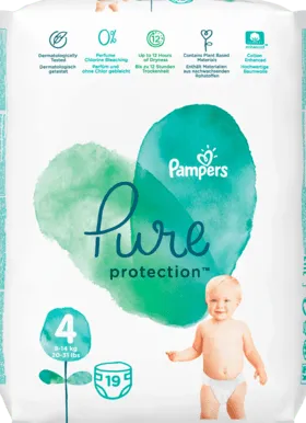 PAMPERS 4 Pure (9-14kg) x 19buc