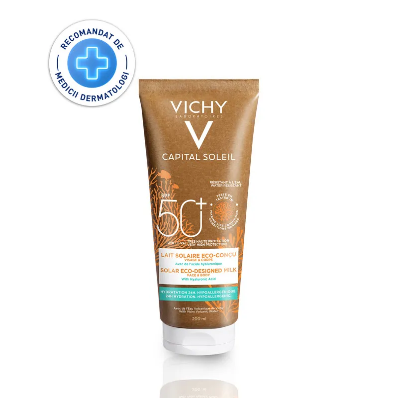 VICHY CAPITAL SOLEIL LAPTE CU PROTECTIE SOLARA ECO SPF50 X 200ML