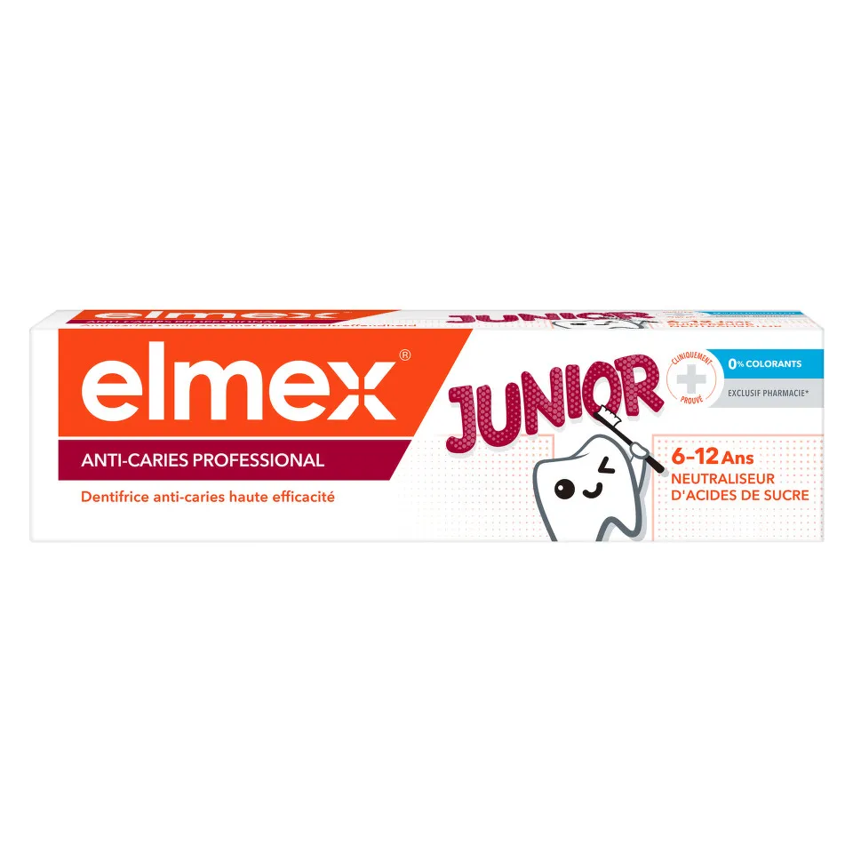 ELMEX PASTA DINTI ANTI CARIES PROFESSIONAL JUNIOR 6-12 ANI 75ML