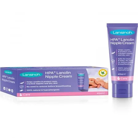 Crema pentru mameloane Lanolin HPA, 40 ml, Lansinoh