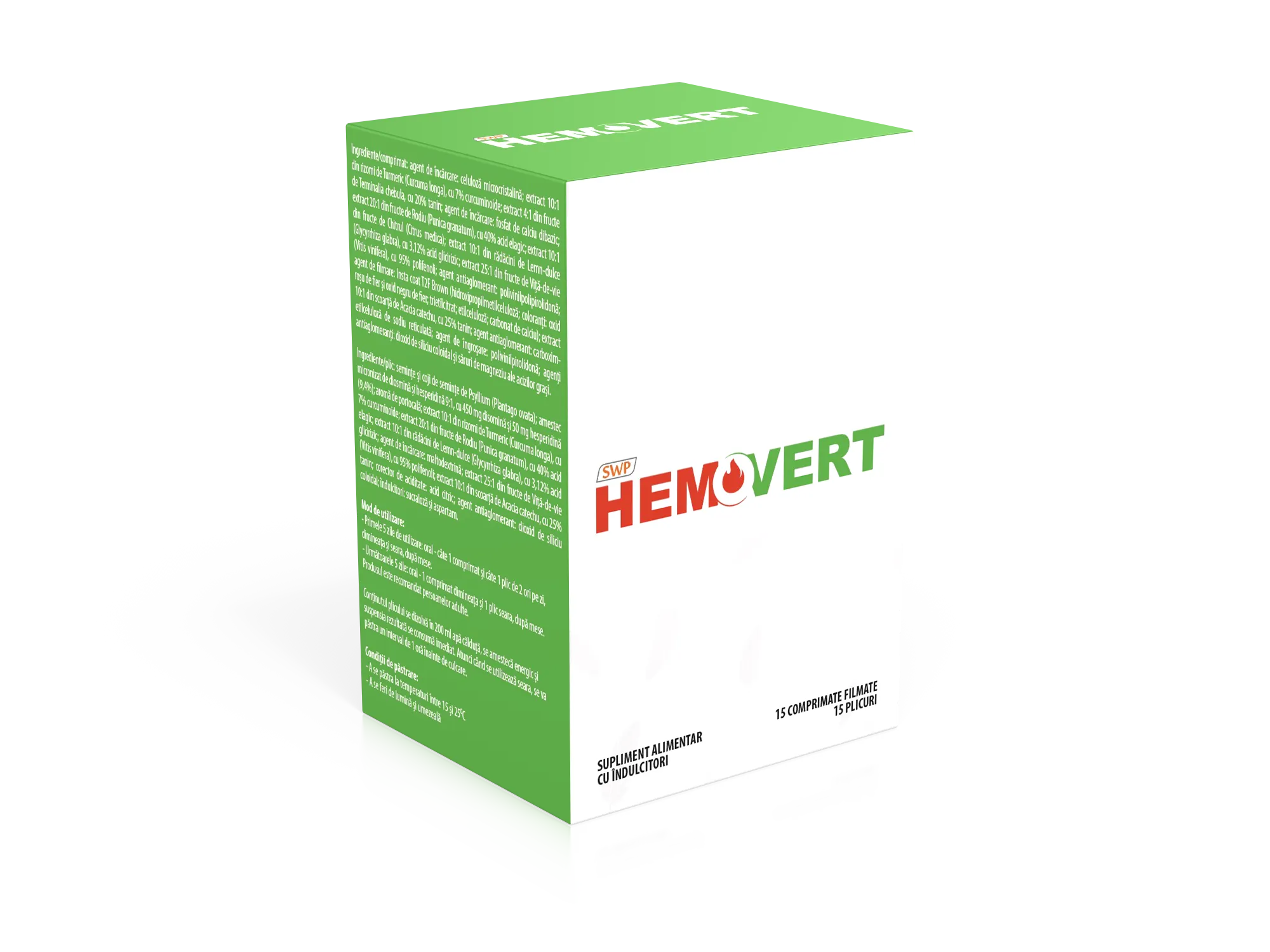 Hemovert, 15 plicuri + 15 comprimate filmate, Sun Wave Pharma