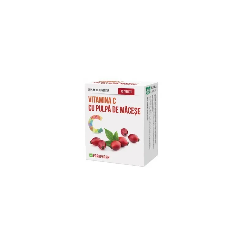 PARAPHARM VITAMINA C CU PULPA DE MACESE X 30 CPR