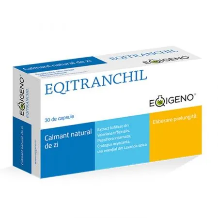 Calmant natural de zi Eqitranchil, 30 capsule, Eqigeno