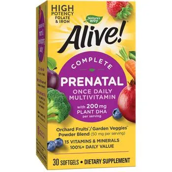 Prenatal Multi-Vitamin Alive, 30 capsule, Secom