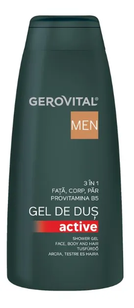 Gel de dus Active 3 in 1, 400 ml, Gerovital Men 450