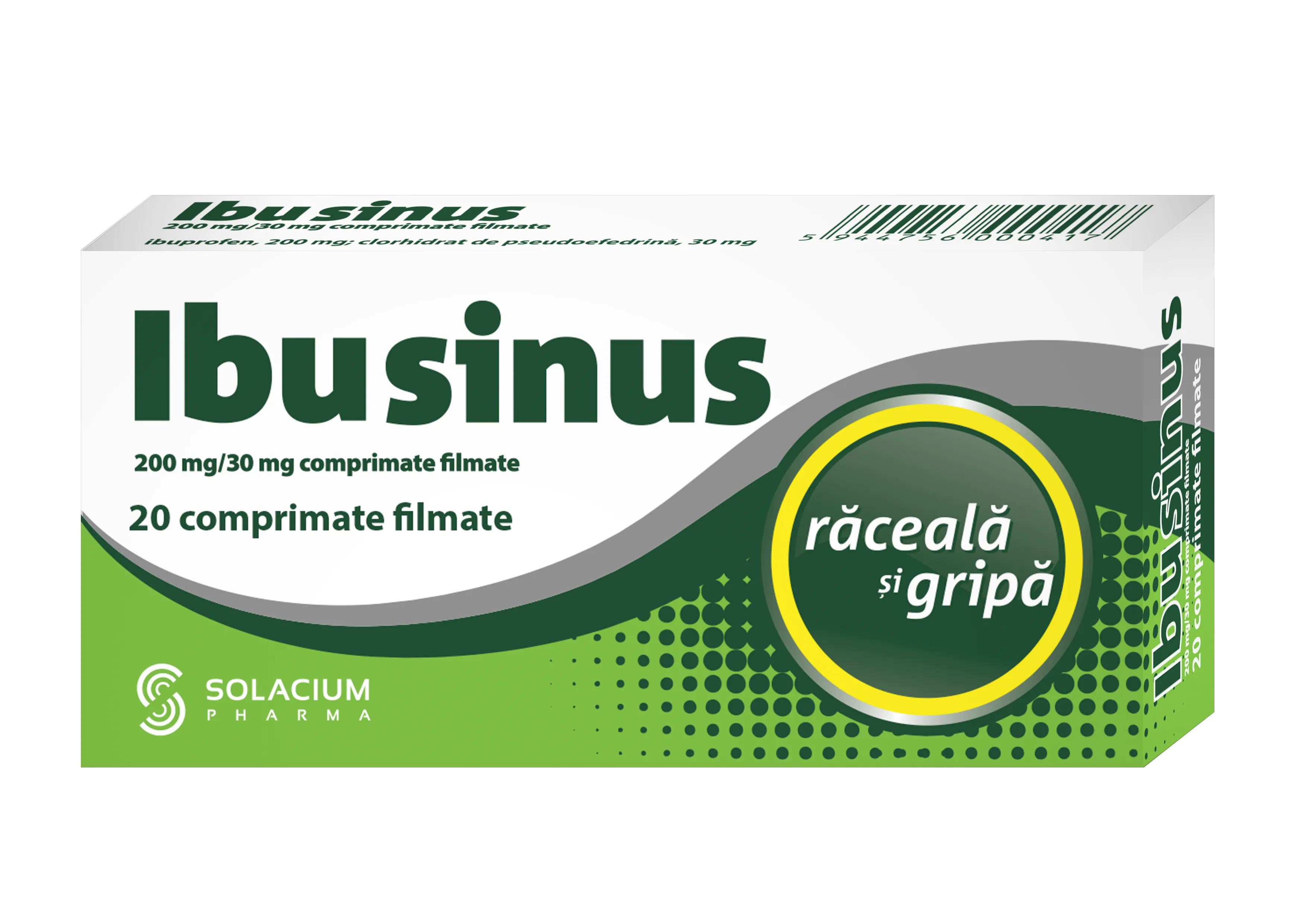 Ibusinus 200mg/30mg x 20 comprimate filmate