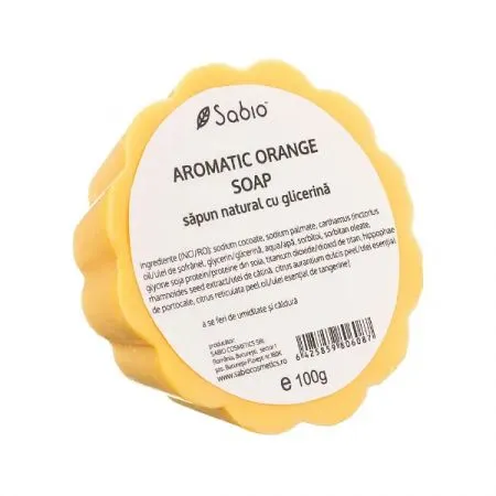 Sapun natural cu glicerina Aromatic Orange, 100 g, Sabio