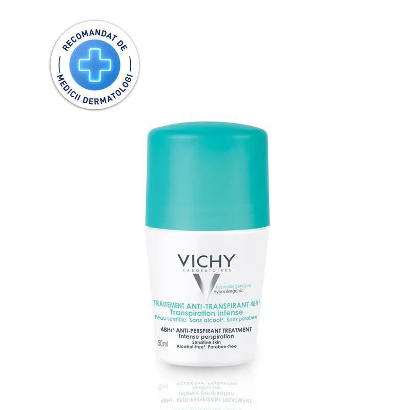 VICHY DEODORANT ROLL ON ANTIPERSPIRANT CU PARFUM IMPOTRIVA TRANSPIRATIEI INTENSE EFICACITATE 48H 50ML