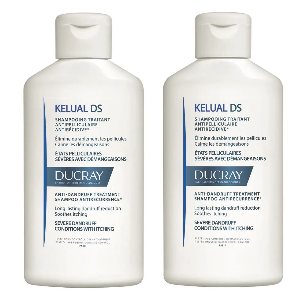 DUCRAY Pack Sampon tratament pentru reducerea scuamelor cu efect anti-recidiva Kelual DS, 100 ml  100 ml (50% reducere)