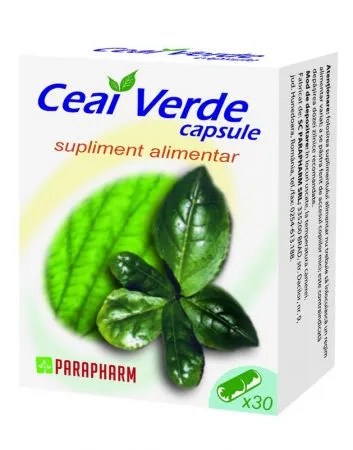 Ceai verde, 30 capsule, Parapharm