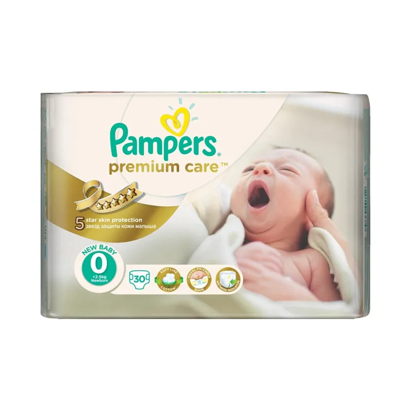 Pampers Premium Care 0 New Born <2.5 kg x 30 bucati