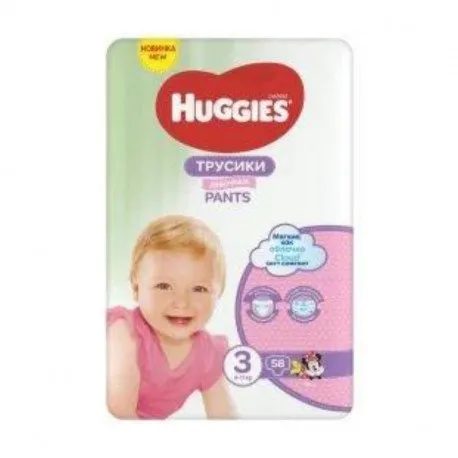 Huggies Nr.3 Pants Mega Girl 6-11kg, 58 bucati