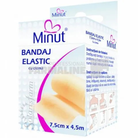 Bandaj elastic cu cleme 7.5 cm x 4.5 m