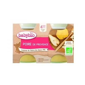 Piure de pere Bio, 2 x 130g, BabyBio