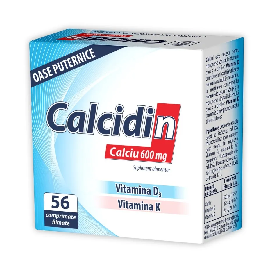 ZDROVIT CALCIDIN 56 COMPRIMATE FILMATE