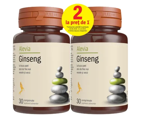 Ginseng, 30 capsule+30 capsule, Alevia