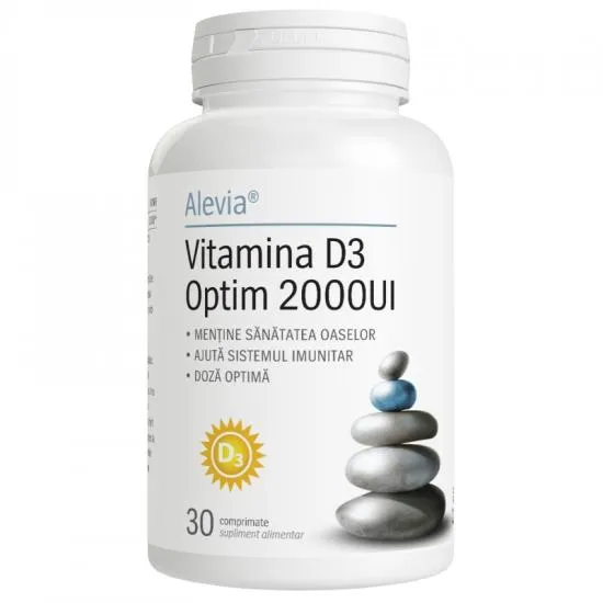Alevia Vitamina D3 Optim 2000UI x 30 comprimate