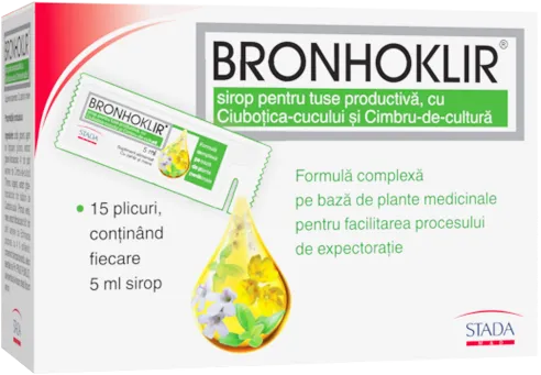 Bronhoklir pentru tuse productiva x 15 plicuri x 5ml