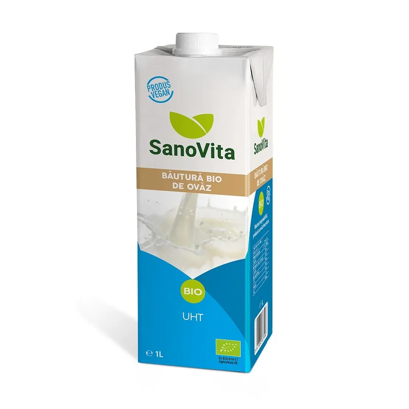 Bautura vegetala bio de ovaz, 1L, Sanovita