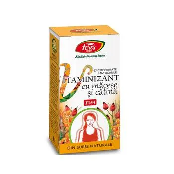 Vitaminizant cu macese si catina F154, 63 capsule, Fares