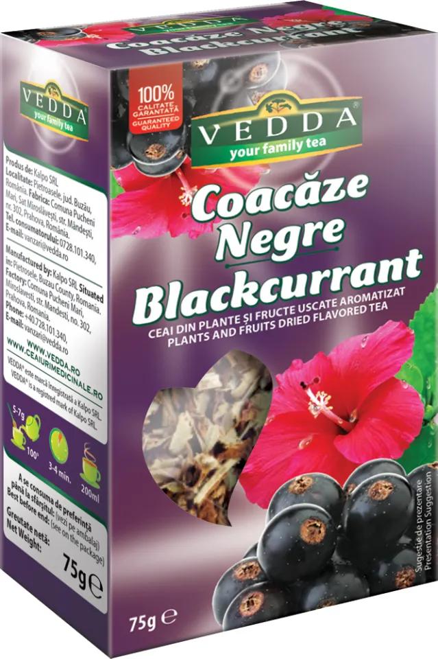 Coacaz negru fructe ceai 50gr