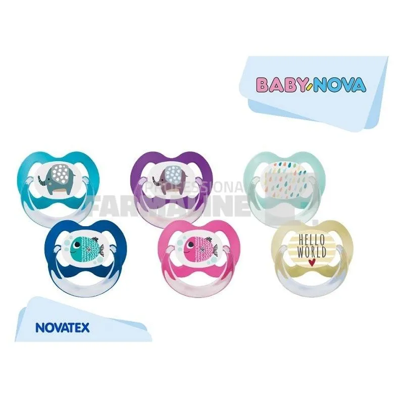 Baby Nova 20004 Suzete silicon ortodontice 0-6 luni 2 bucati