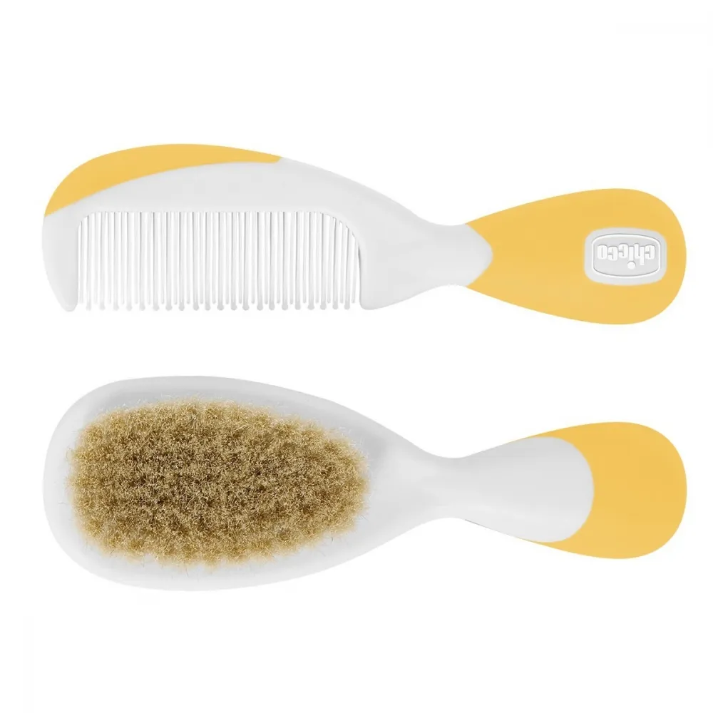 Chicco Set Pieptan si perie pentru bebelusi Orange