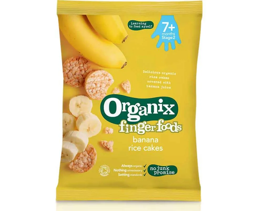 Organix Rondele orez expandat Banane Mere 7l+ x 50g