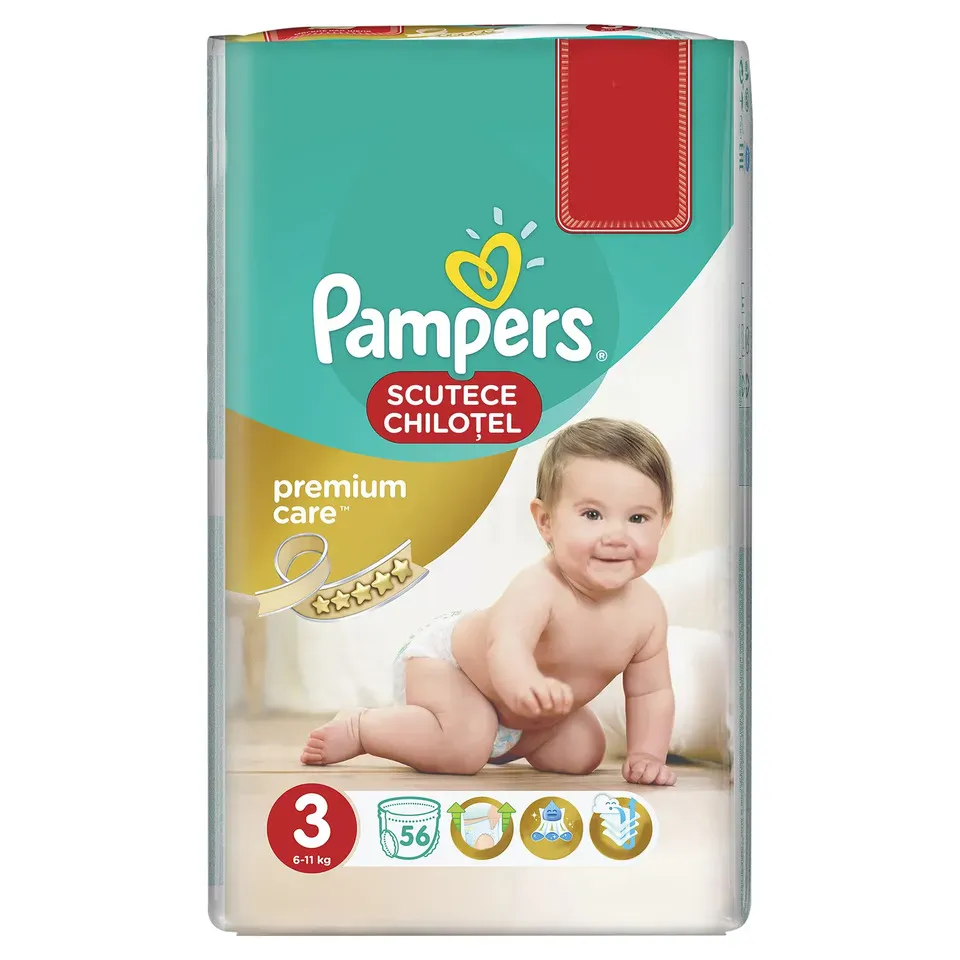 Pampers premium care pants nr. 3 (6-18 kg) x 56 bucati