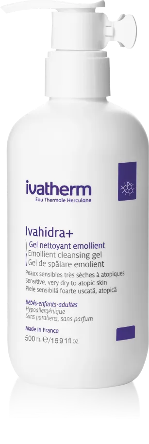 IVATHERM IVAHIDRA+ GEL DE CURATARE PIELE SENSIBILA CU TENTINTA ATOPICA 250ML