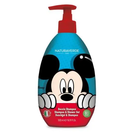 Sampon si gel de dus cu ulei de jojoba Mickey, 500 ml, Naturaverde