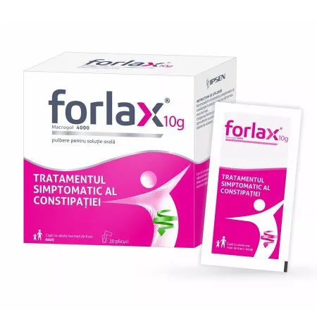 Forlax, 10 g pulbere pentru soluţie orală, 20 plicuri, Beaufour Ipsen