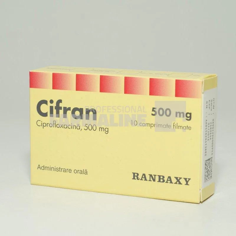 CIFRAN x 10 COMPR. FILM. 500mg RANBAXY UK LIMITED - TERAPIA