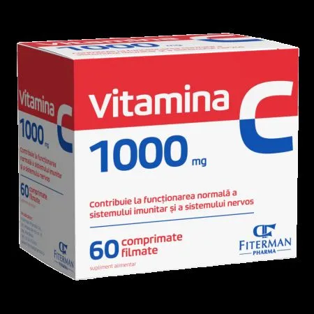 Vitamina C 1000 mg, 60 comprimate filmate, Fiterman