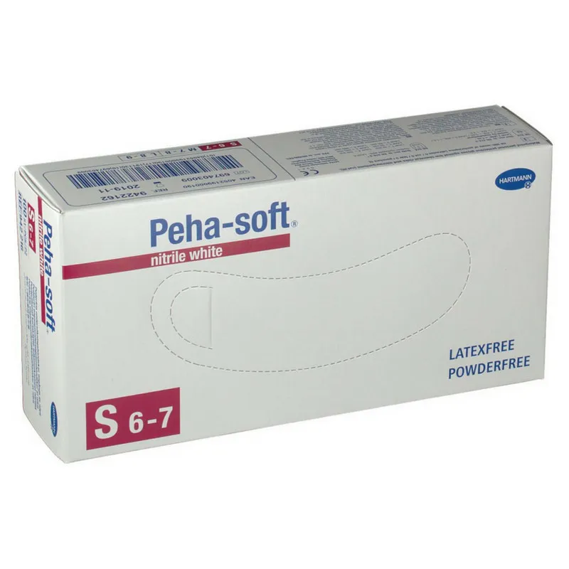 HARTMANN PEHA SOFT MANUSI EXAMINARE NITRIL WHITE MARIME S 100BUC